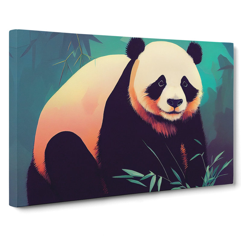 Terrific Panda - Wrapped Canvas, 35cm H x 50cm W x 3cm D
