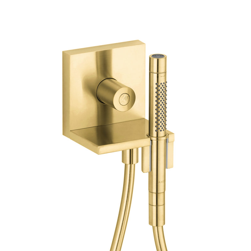ShowerSolutions 1.75 GPM Full/Standard Handheld Shower Head, Brushed Gold Optic
