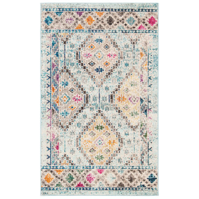 Felty Southwestern Blue/Yellow Area Rug