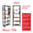 Origami Foldable 6-Shelf Classic Stamped Steel Bookcase-1788964972