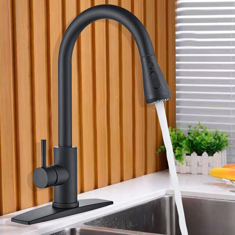 Senlesen Pull Out Kitchen Faucet, Black