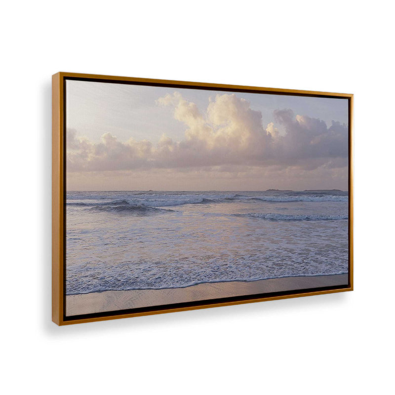 «Normandy Dusk Dream on Canvas» par Caroyl La Barge, reproduction, Cadre flottant or poli, H 22 po x l 32 po x P 1,75 po