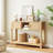47" Rattan-Like Console Table Entryway Table with Storage