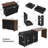 102.3" Kitchen Island With Extendable Dining Table, Kitchen Rolling Island Cart With Trash Storage Cabinet, 3-Tier Pull-Out Spice Rack, Mobile Island Table On Wheels For Kitchen, Dining Room-594308113