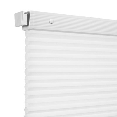 No Drill Cellular Shades for Indoor Windows,White,54" W x 48" H,Noise Reducing And Thermal Insulating Honeycomb Blinds,Cordless Free Stop Light Filtering Blinds Easy to Install