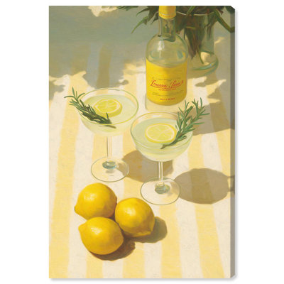 Limoncello Sunbeams Canvas Print Summer Art Prints by Art Remedy