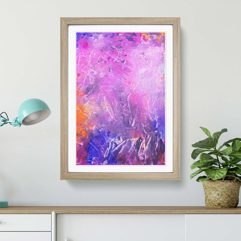 Moving Paint in Abstract - Framed Print, Oak Framed, 87cm H x 62cm W x 2cm D