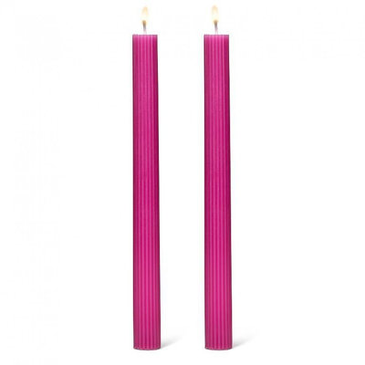 Ensemble de 2 chandelles coniques striées