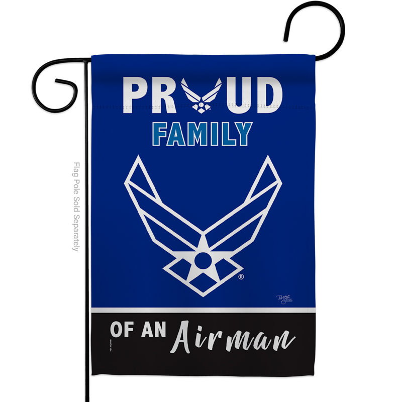 Fière famille Airman à 2 faces polyester 18 x 13 po Drapeau de jardin, Air-Force