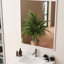 Armoire de salle de bain 31,5 pouces de style moderne, double tiroir avec ligne décorative, meuble-lavabo mural avec lavabo et miroir, système de fermeture en douceur, bois massif, pour la salle de bain