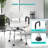 360 Degree Swivel Shower Chair, Adjustable Height Rotating Seat Bathtub Chair With Armrests And Back, White