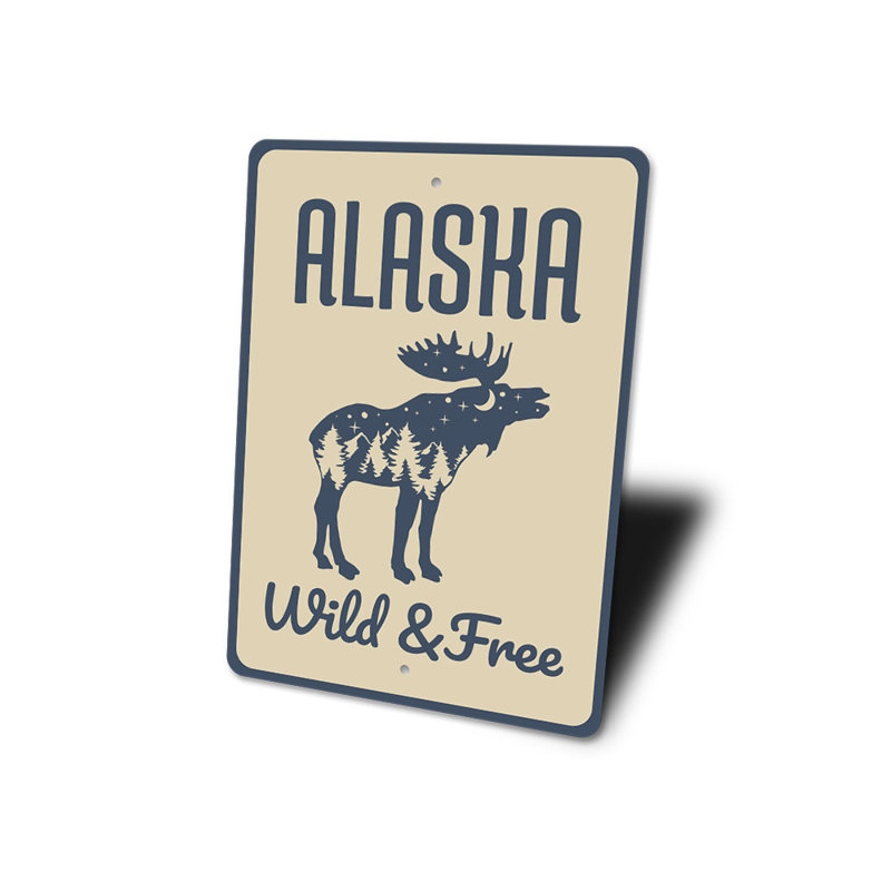 Panneau Alaska Wild and Free, H 14 po x l 10 po x P 0,04 po