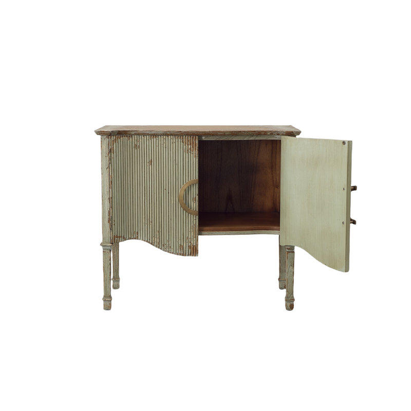 Willow Solid Wood Sideboard, Gray