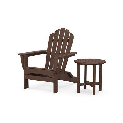 Chaise Adirondack pliante Monterey Bay avec table d'appoint en lanterne rétro
