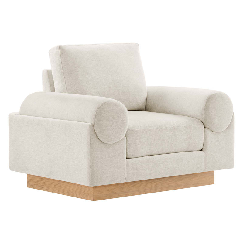 Fauteuil Oasis, 100 % polyester ivoire