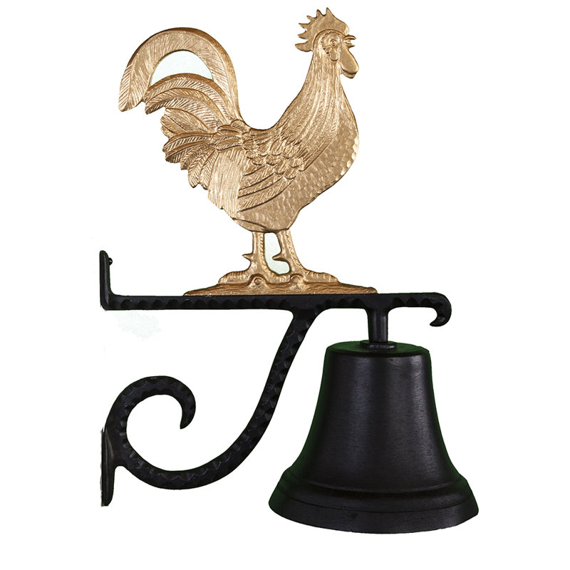 Cast Weather Resistant Metal Animals Bell, Gold
