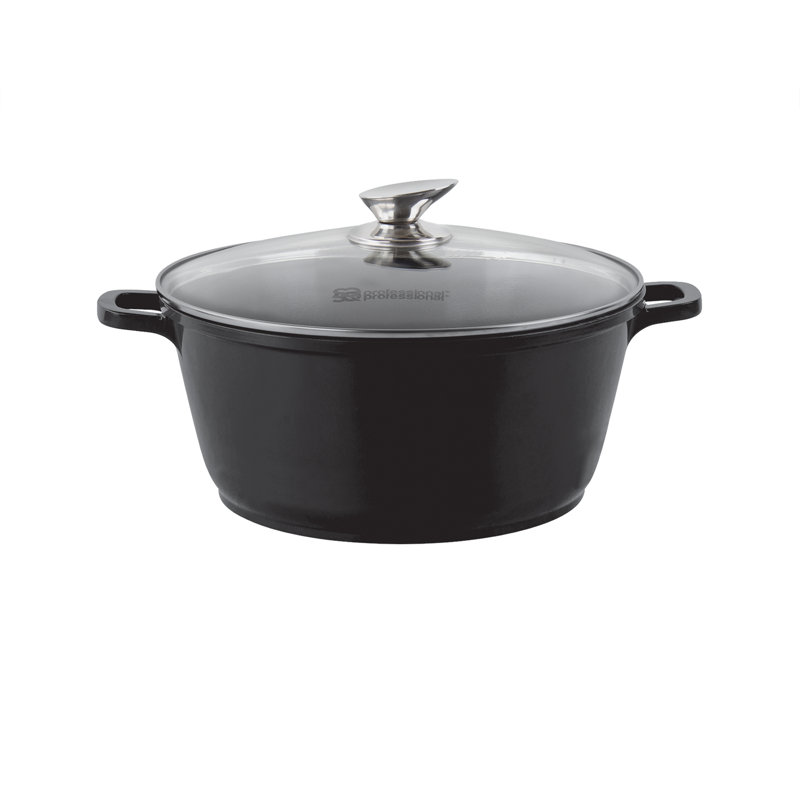 SQ Professional Nea Non-Stick Aluminium Stock Pot, 20cm, Black