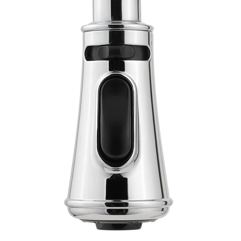 Ashfield Pull Down Single Handle Kitchen Faucet with Soap Dispenser, Polished Chrome