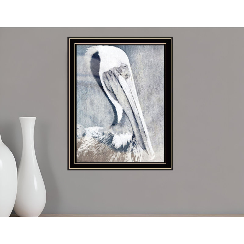 PELICAN, impression murale encadrée noire