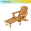 Chaise Adirondack pliante avec repose-pieds - Bois massif, capacité de 350 lb - Dossier pré-assemblé