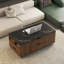 Table basse relevable moderne avec 2 tabourets, rangement dissimulé et tiroirs extensibles pour une salle à manger et un salon peu encombrants