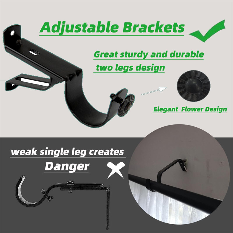 Matte Black Curtain Track/Rail