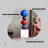 Colored Stone Rotating Fiberglass Reinforced Plastic Marble Base Floor Ornament