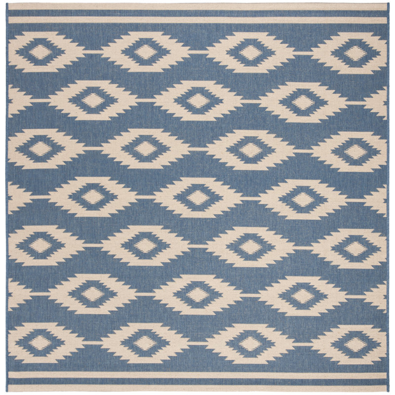 Mathieson Linden 100 Southwestern Indoor/Outdoor Area Rug, Square 6'7"