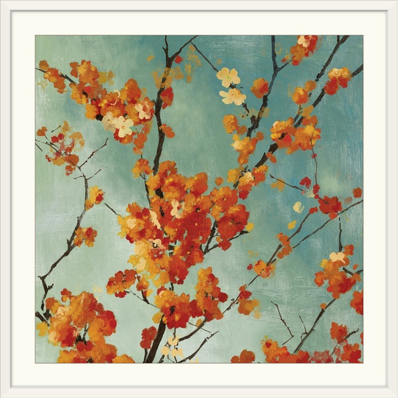 « fleurs i » par asia jensen, reproduction d’art, H 20 po x l 20 po x P 1,5 po, Toile