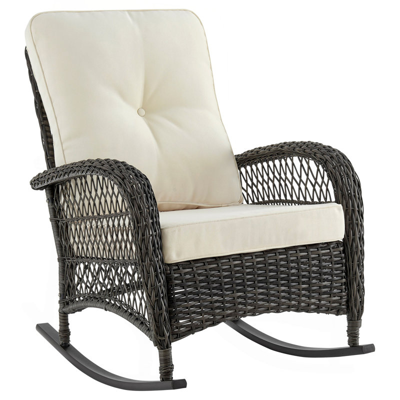 Rocking Chair In Cream And Black