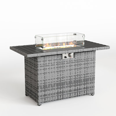 Terkel Rectangle Outdoor Fire Pit Table