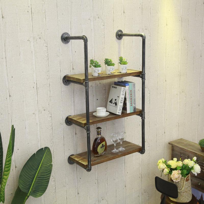 Argante 3 Piece Industrial Pipe Shelves