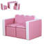 Ensemble de canapé pour enfants 2-en-1 multifonctionnel Ensemble de chaises de table pour tout-petits 2 places Canapé Boîte de rangement souple et robuste-787175146