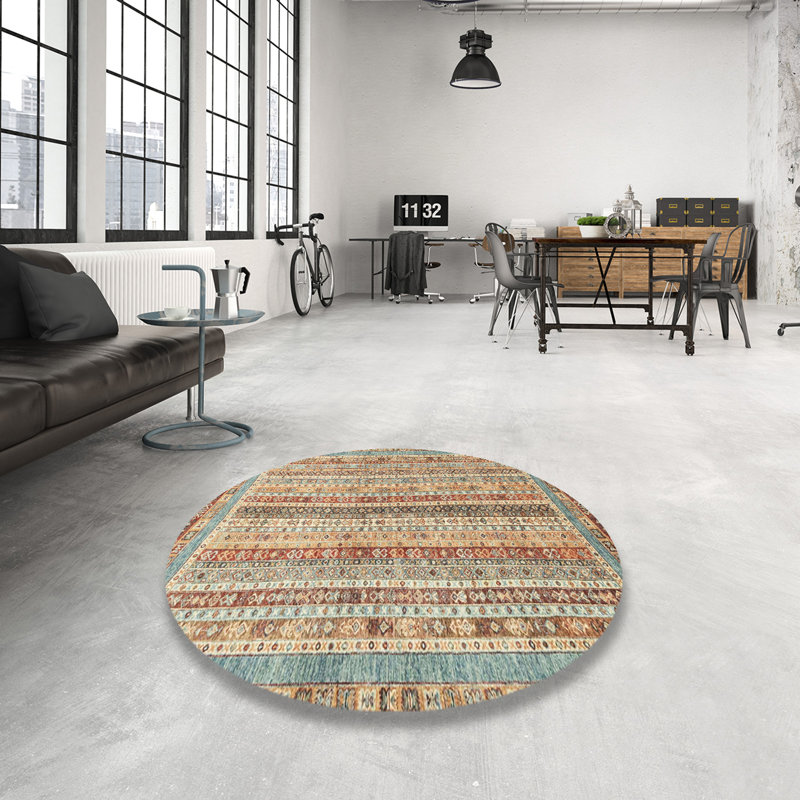 Abstract Indoor Rug, Round 8'