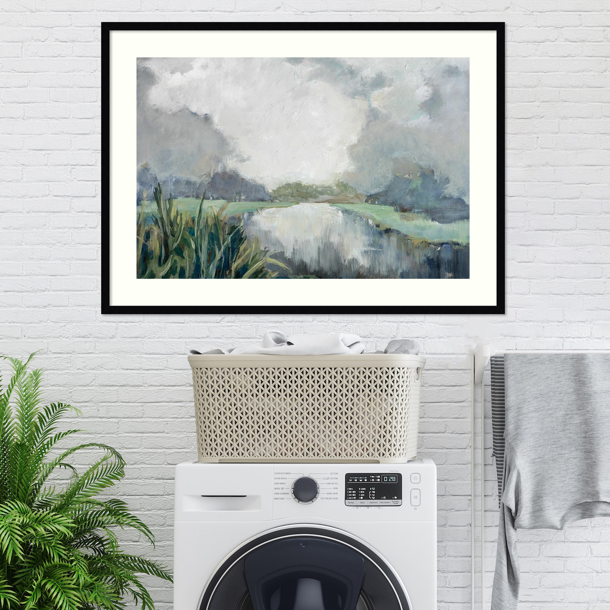 Passage by Mary Parker Buckley, Black, 31" H x 43" W, Framed Print