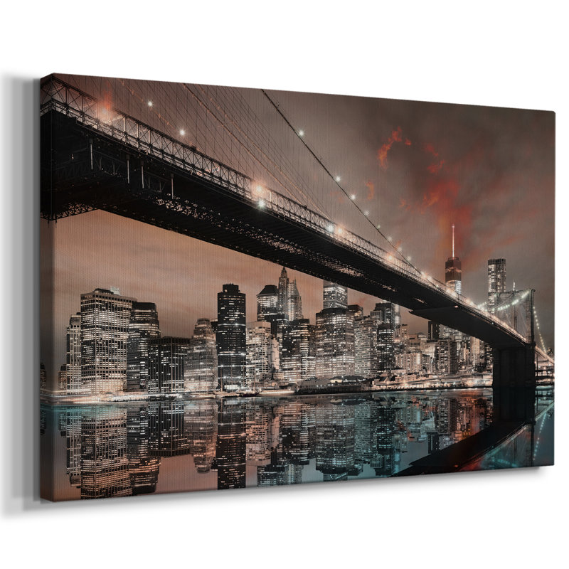 Réflexion de New York - Cavas enveloppés de galerie, 40 x 60