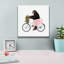  «Monkey Riding Bike» par John Hovenstine, art mural sur toile, 12 po x 12 po