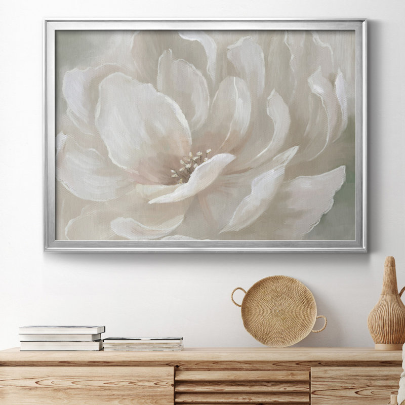 Pêche parfaite - Peinture sur toile encadrée, Argent, H 26,5 po x l 36,5 po x P 1,5 po
