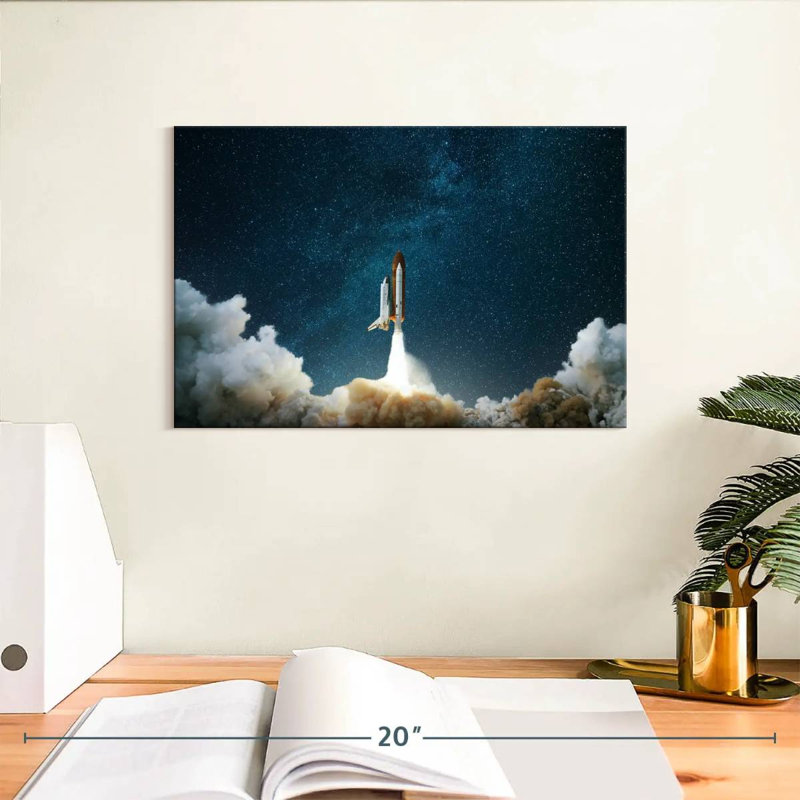 Lancement de fusée panoramique Oberle, H 8 po x l 12 po
