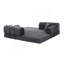 Canapé-lit convertible, canapé-lit pliant en tissu mélangé bicolore avec structure de forme fixe, canapé-lit de salon pour chambre à coucher-1826439836