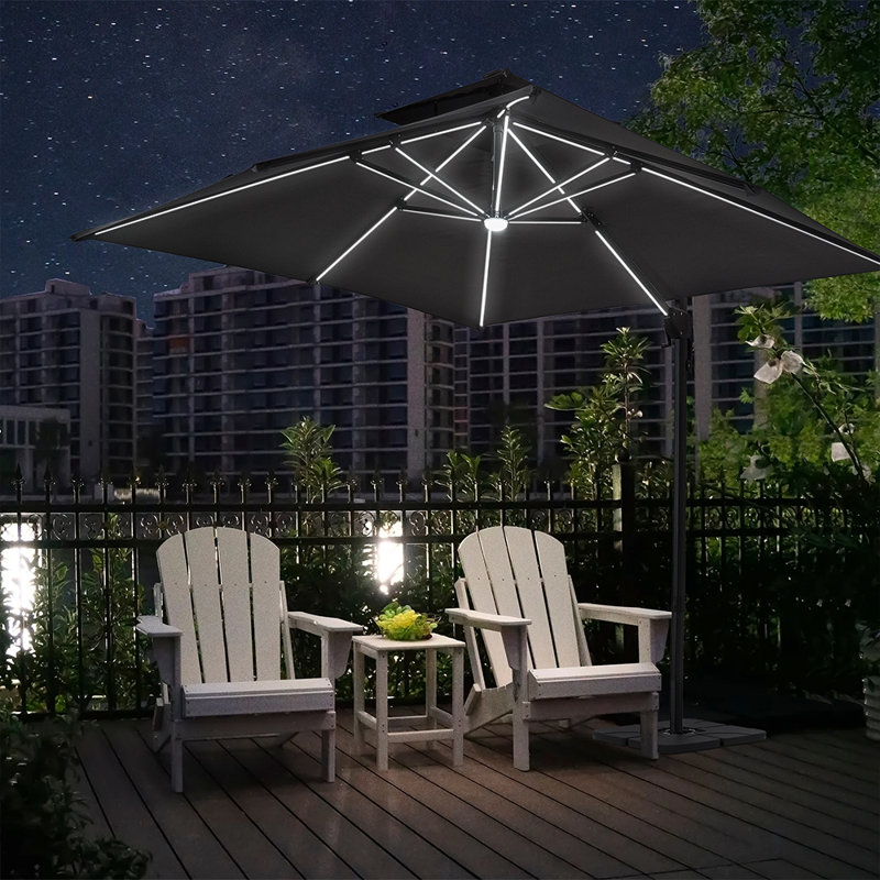 Annino 3m Square Cantilever Parasol with LED Light