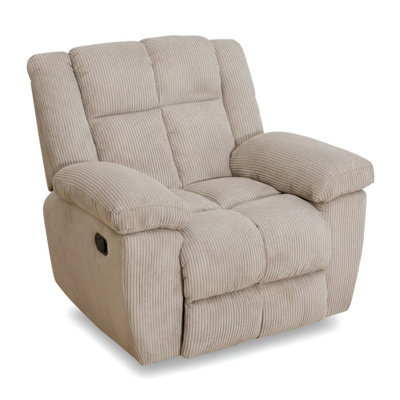 Ensemble de canapé inclinable, ensemble de salon inclinable en tissu de velours côtelé, canapé inclinable avec console et porte-tasses pour le salon (beige, fauteuil inclinable)