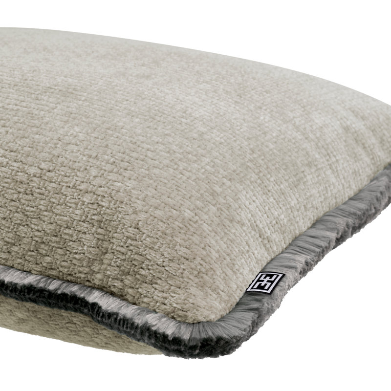 Paia Pillow Cover & Insert, 23.62"H x 23.62"W, Gray/Light Gray