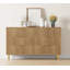 Modern 6 Drawer Dresser For Bedroom With Gold Handle-7339895