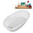 51" Streamline Soaking Freestanding Tub and Tray With Internal Drain-101686560