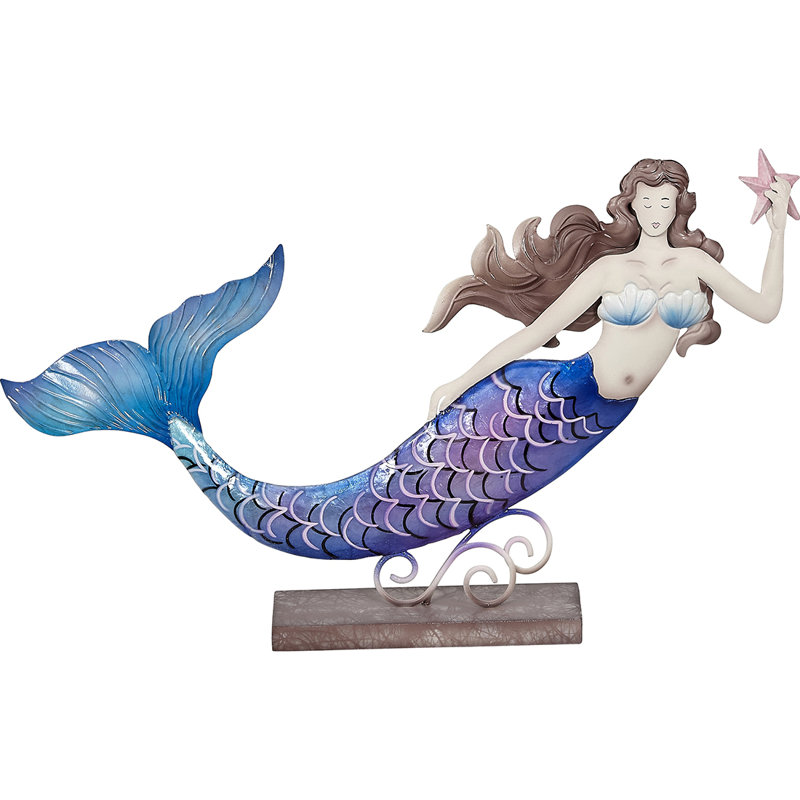 Glastbury Fantasy & Sci-Fi Figurines & Sculptures, 9'' H x 16'' W x 4'' D, Blue/Purple/Beige