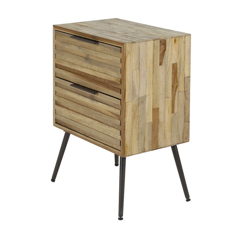 45cm W Steel Bedside Table