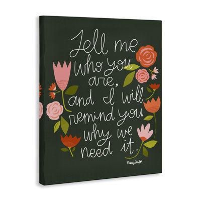 Inspiring Quote with Florals Canvas, design by Mandy Ford Art + Illustration