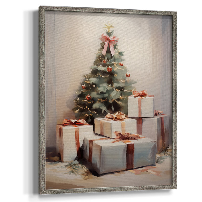 «Christmas Holiday Art», série 2 - CC XXXVII, reproduction encadrée - bois massif, H 30 po x l 24 po