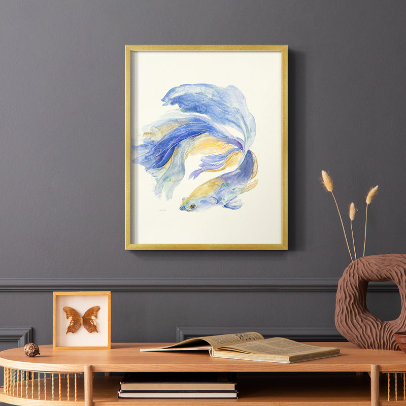Reproduction encadrée Betta II - bois massif, H 28 po x l 22 po